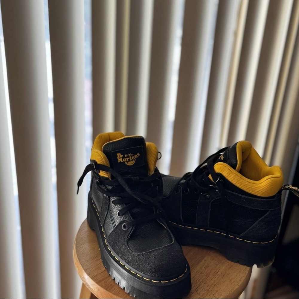Dr. Martens Boots with Bright Yellow Lining